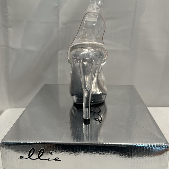 Clear heel by Ellie shoes competition shoes brand new still in box size 5 - Picture 4 of 4